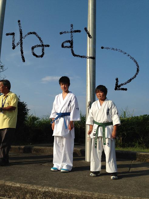 朝のつどい！極真代表の二人！！